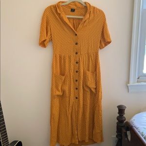 Urban Outfitters Polka Dot Midi Shirtdress Rare